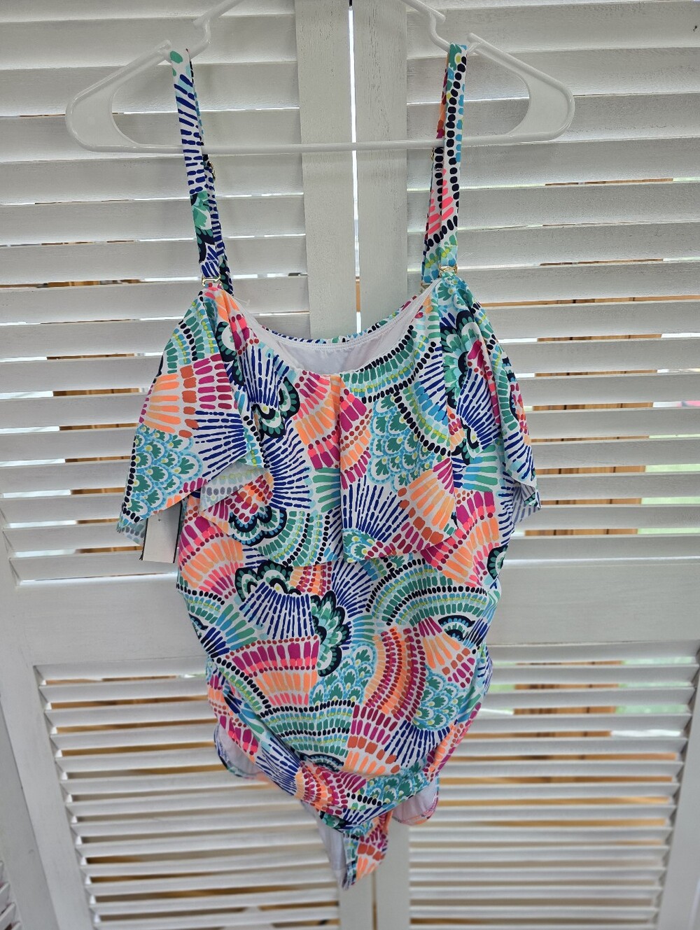 La Blanca Women's Ruffle Bandeau One-Piece Swimsuit Size 22W